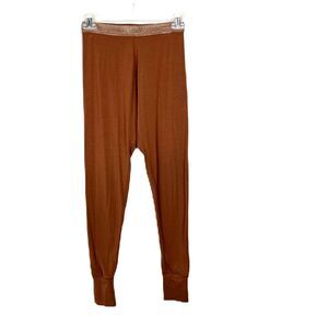 Victoria's Secret Leggings Women Extra Small Brown Gold Lightweight Sleepwear